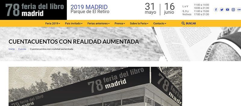 Cuentacuentos con realidad aumentada en la Feria del Libro de Madrid